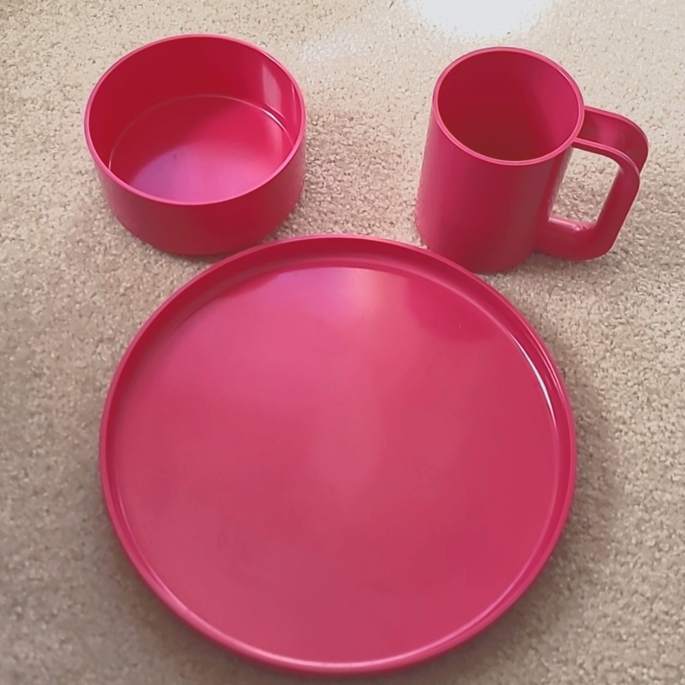 Heller Pink Place setting vintage